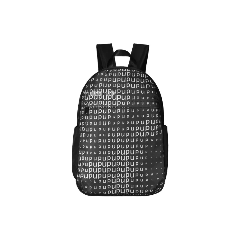 TURN UP Polyester Student Backpack Regular Unisex White/Yellow/Black-10