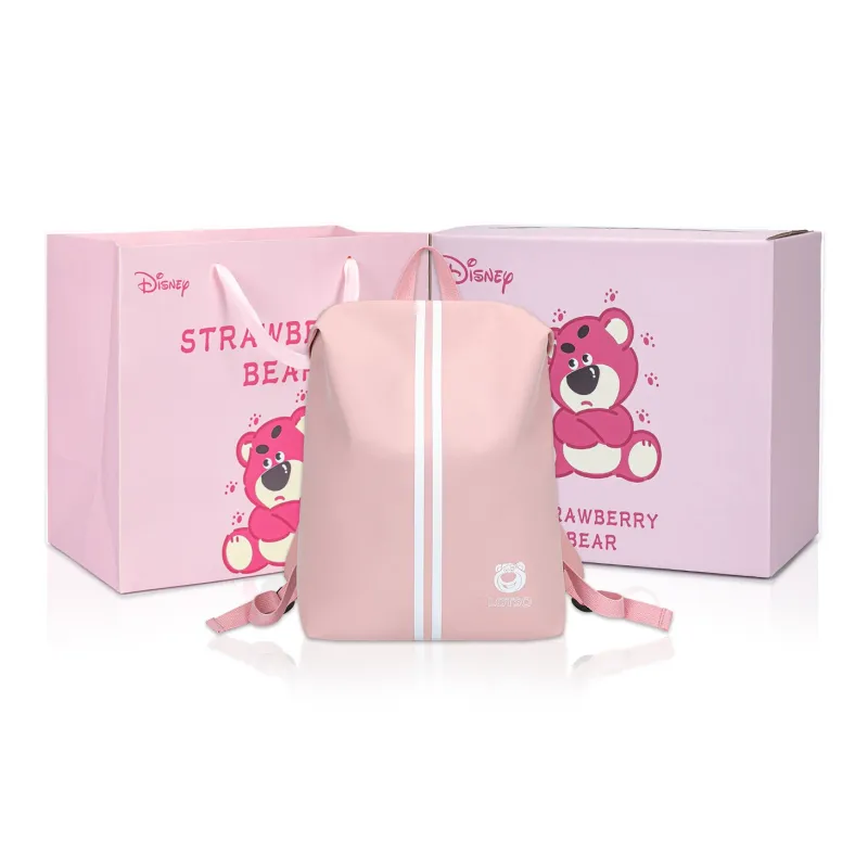 Disney Strawberry Bear Series Canvas Backpack Regular Unisex Multicolor-5