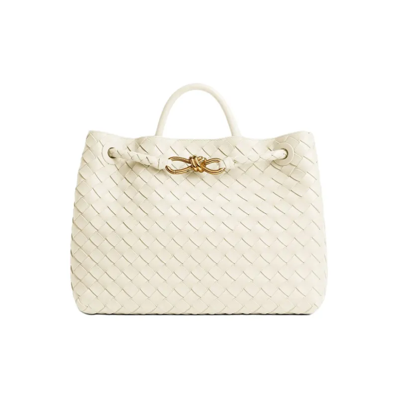 Bottega Veneta Andiamo Series Lambskin Handbag Women's Sea Salt Color-0