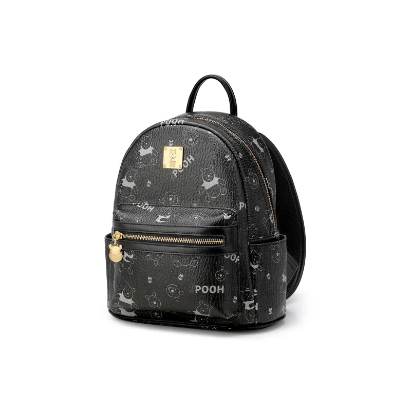 Disney Winnie The Pooh Series PVC Backpack Women's Pink/Black-9