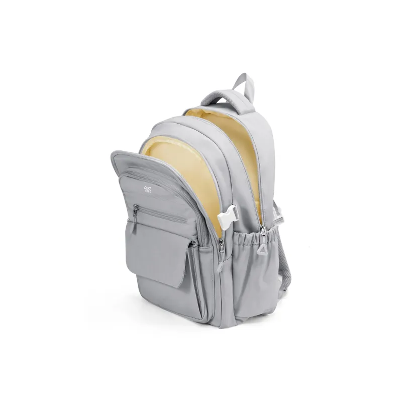 KEYSTREET Fabric Backpack Regular Unisex Ecru/Black/Gray/Blue-4