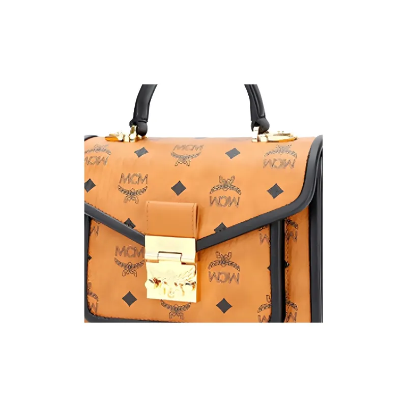 MCM Patricia Satchel Visetos Handbags-4