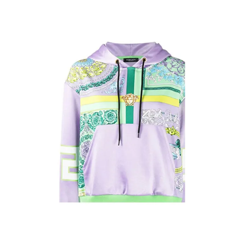 VERSACE Barocco Mosaic Sweatshirt 'Lilac/Green Water'-6