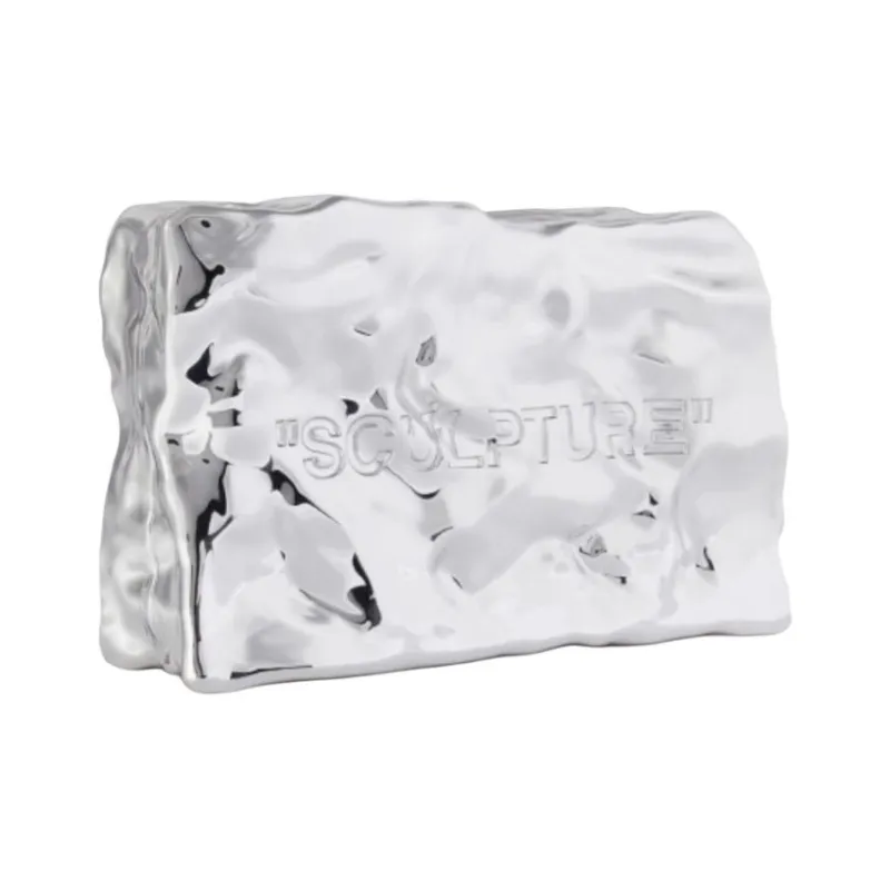 OFF-WHITE Sculpture Crushed Clutch Bag-2