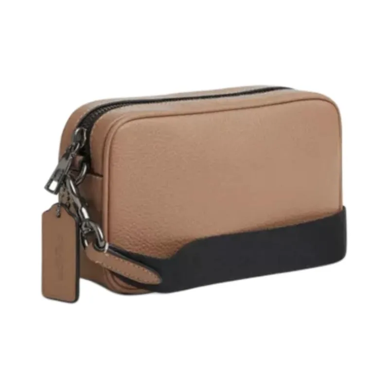 COACH Jayden Leather Shoulder Bag, Crossbody Bag Trumpets Men's Dark Brown-1