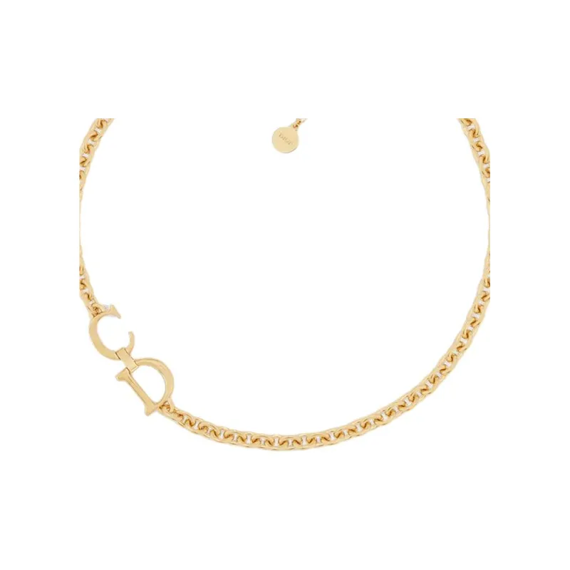DIOR Metal Necklaces Unisex Gold-2