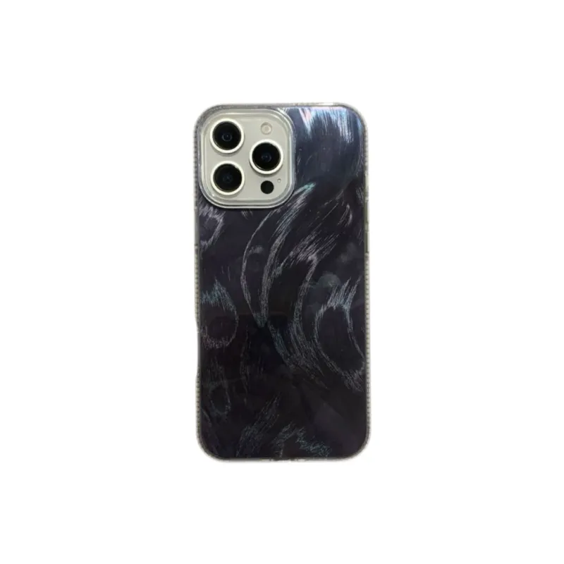 Koman ABS+PC Material Multicolor Feather Yarn Phone Cases Compatible With Apple IPhone 12/13/14/15/16/Pro/Mac-34