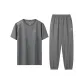 Clothing Set (Gray Short-Sleeved Shirt+Gray Pants)