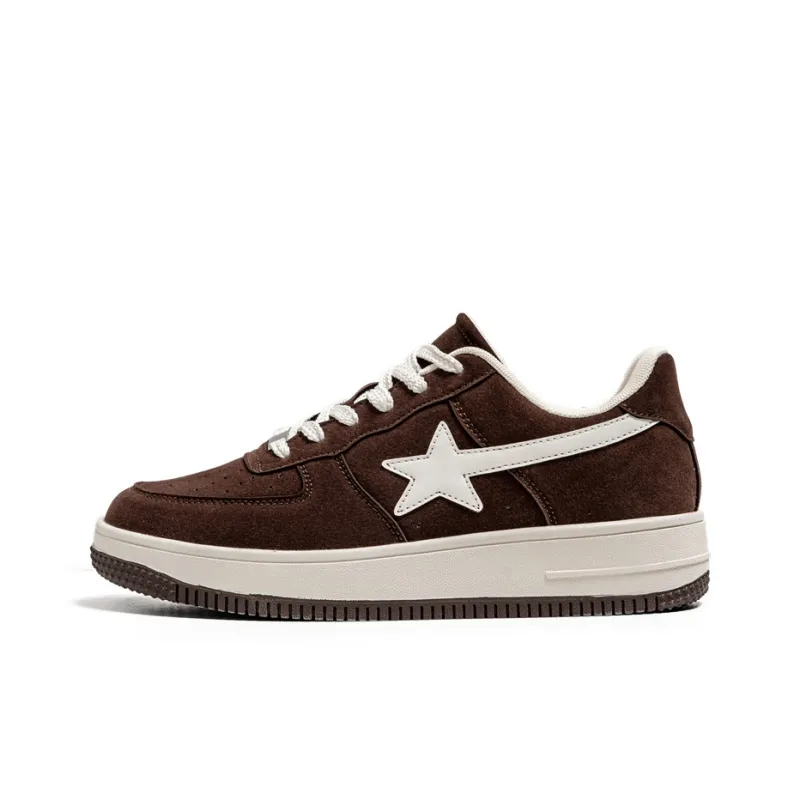 GQWE Anti-Slip Wear-Resistant Low-Top Vintage Star Skateboard Shoes Men's-17