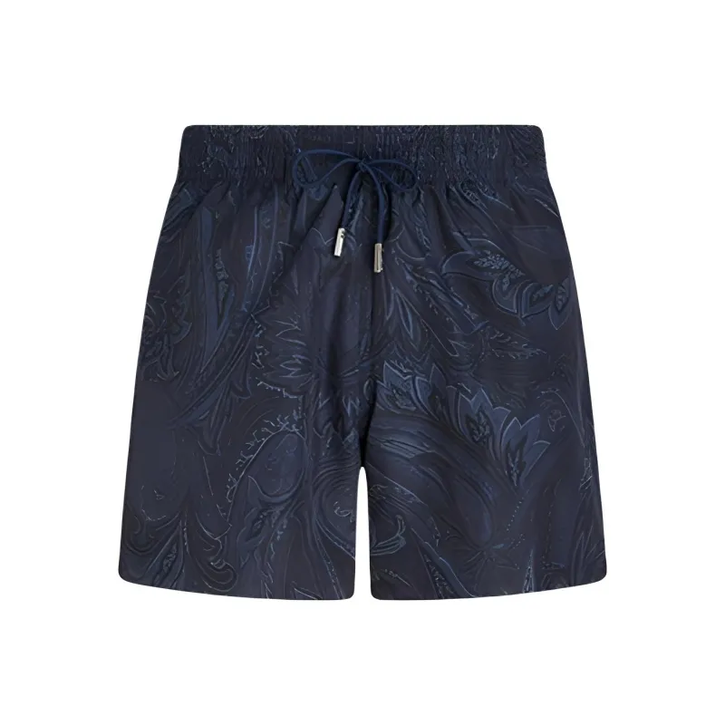 ETRO Paisley Printed Drawstring Swim Shorts-0