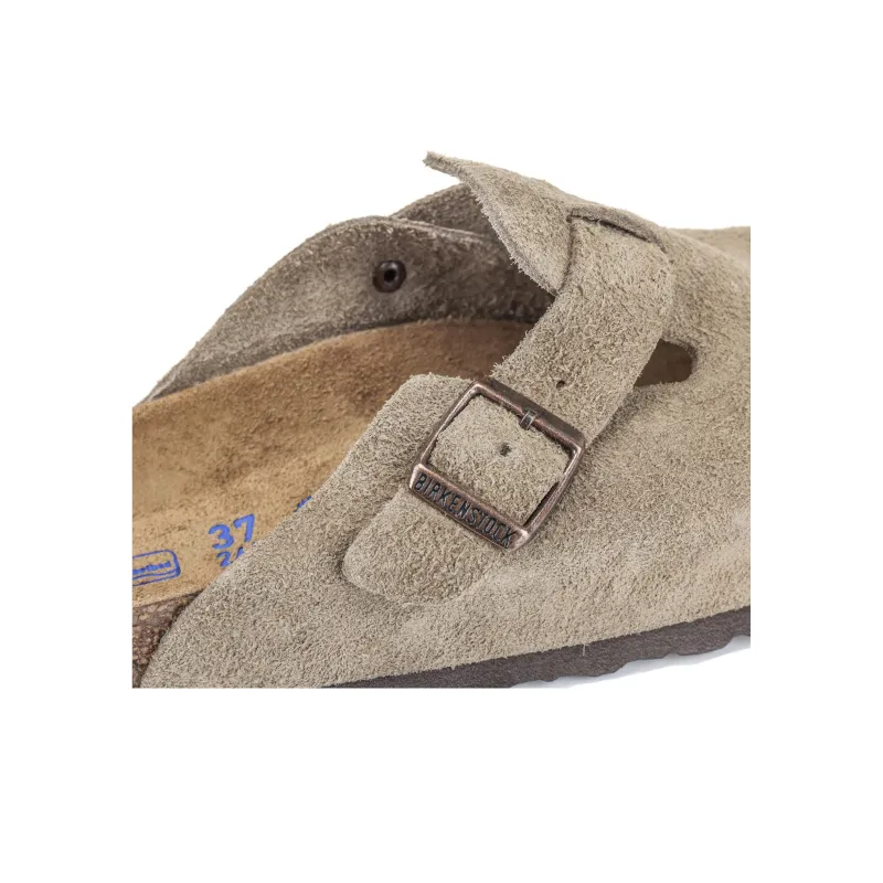 Birkenstock Boston Soft Footbed Suede Taupe Narrow Fit-9