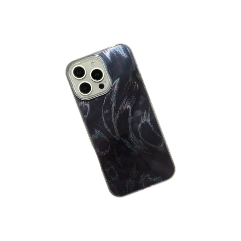 Koman ABS+PC Material Multicolor Feather Yarn Phone Cases Compatible With Apple IPhone 12/13/14/15/16/Pro/Mac-35