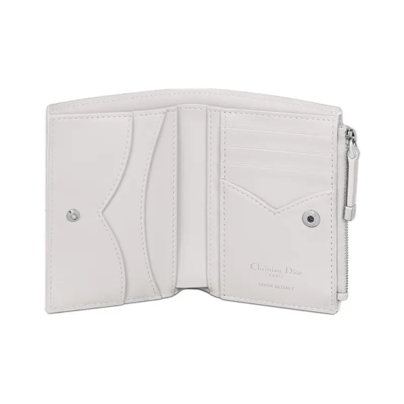 DIOR Jolie Dior Lambskin Wallet Women's White-3