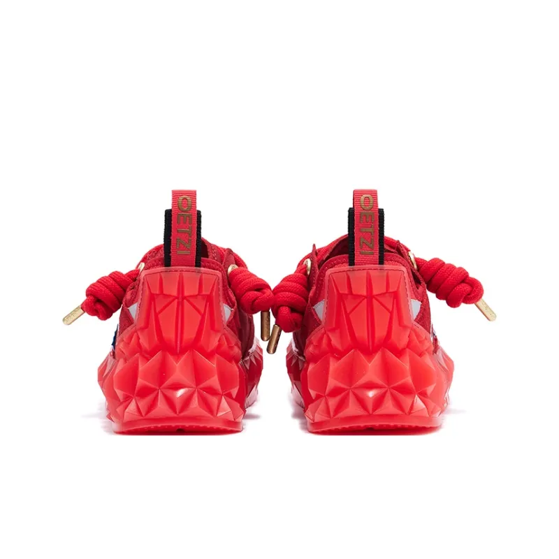 OETZI Low Top Skateboard Shoes Unisex Red-4