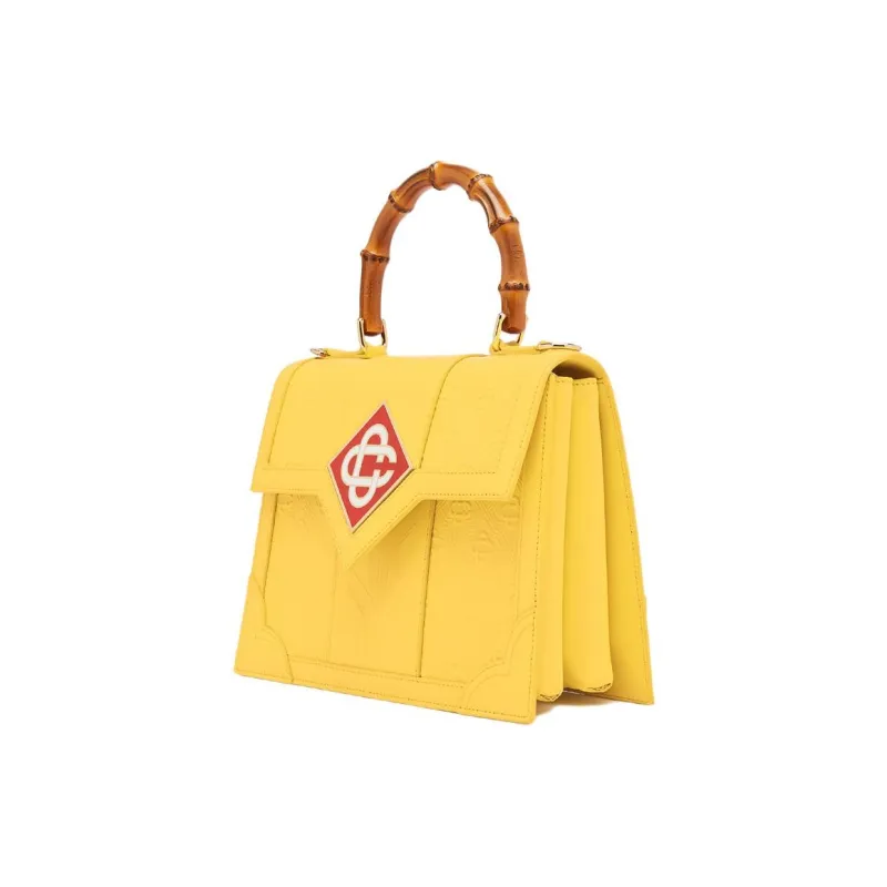 CASABLANCA Genuine Leather Shoulder Bag Crossbody Bag Handbag Women's Yellow-1