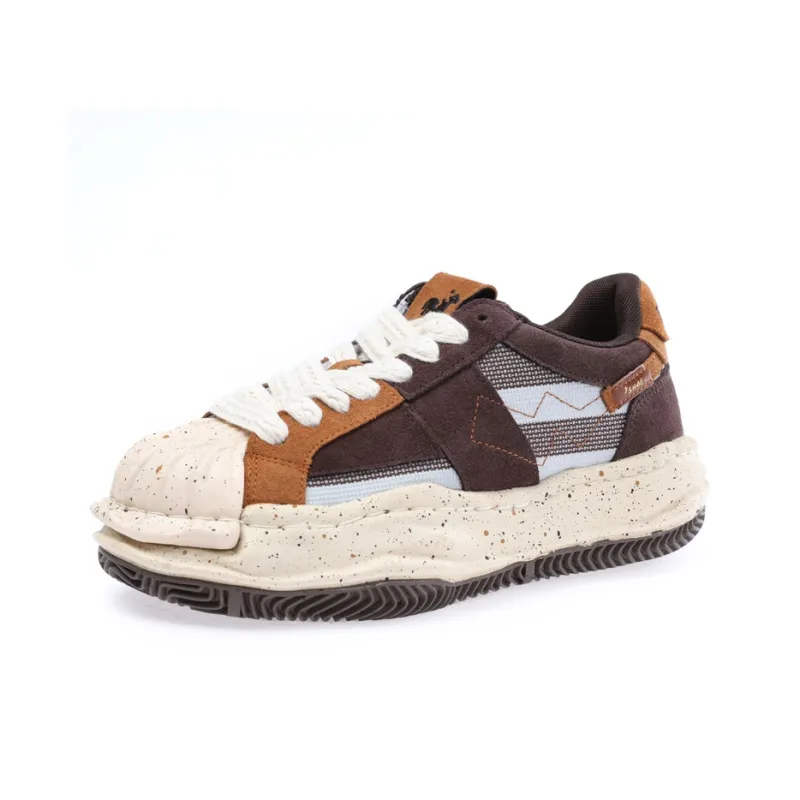Flange Bullo Cushioned Wear Resistant Lightweight Low Top Skateboard Shoes Unisex Coffee Brown-2