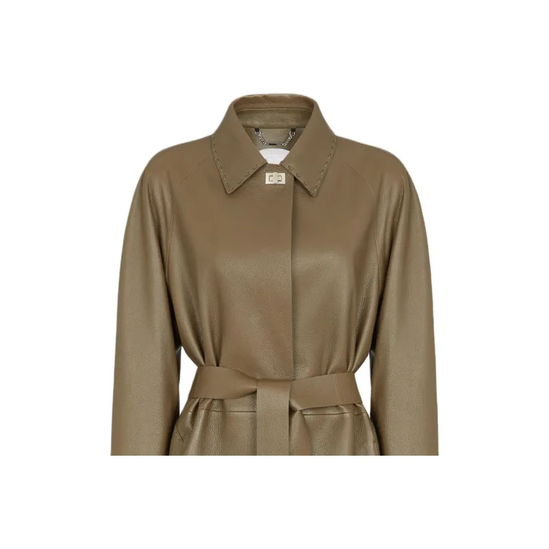 FENDI Leather Coat-4