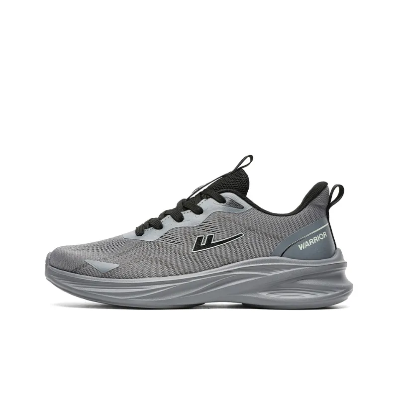 Warrior Breathable Lightweight And Wear Resistant Low Top Casual Training Long Distance Running Shoes Men's Gray-0