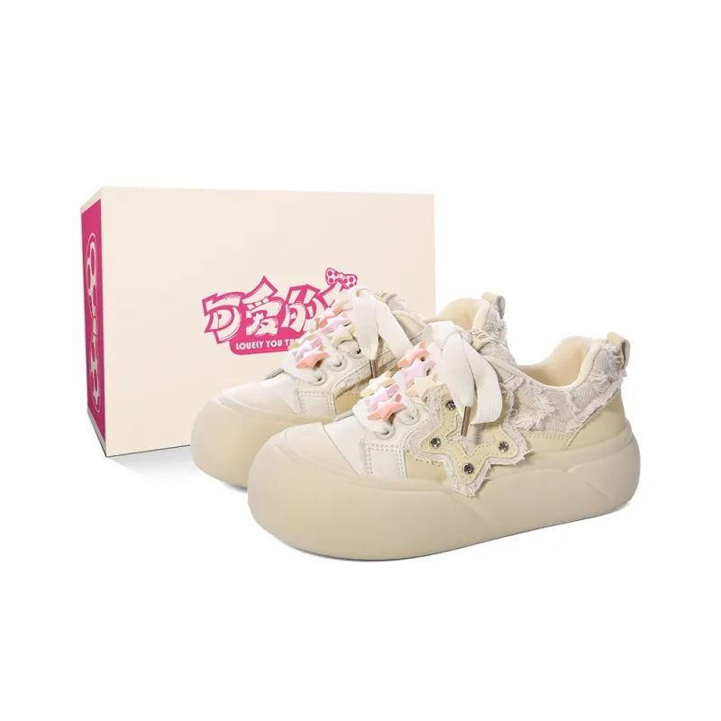 Lovely You Lightweight Cushioning Wear-Resistant Low-Top Skateboard Shoes Women's-36