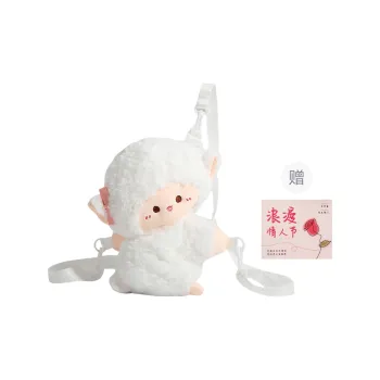 Duoluplo Doron Paul Plush One Shoulder Crossbody Backpack Regular Women's White
