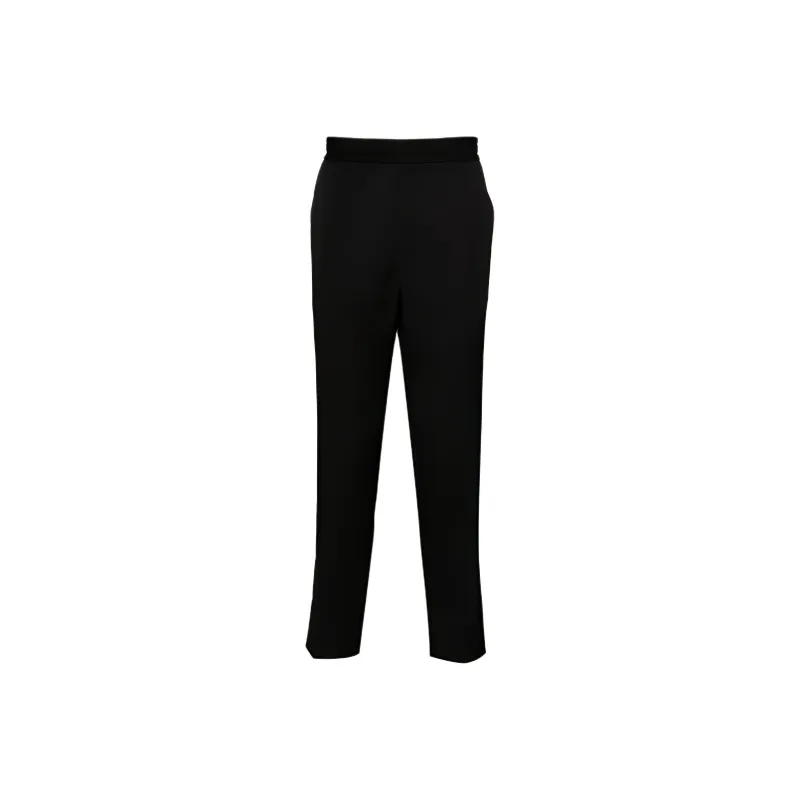 Golden Goose Logo Plaque Straight Leg Trousers-0