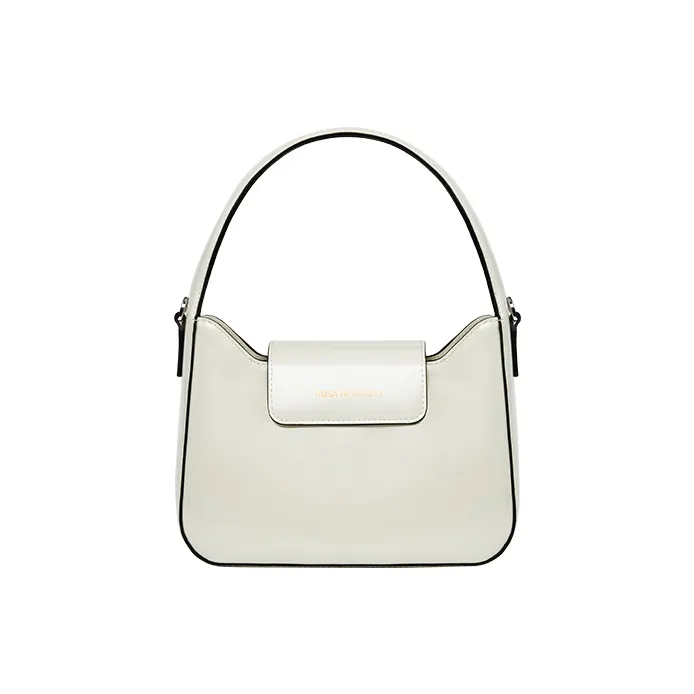 ROSA HERMOSO Vintage Design Smooth Line Cow Leather Shoulder Bag Crossbody Bag Handbag Candy Box Bag Women's-0