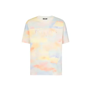 BALMAIN Cloud Vintage Logo embroidered Cotton T shirt