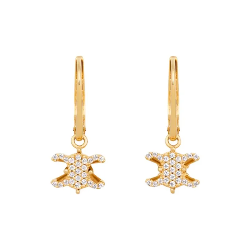 CELINE Gold Plated Earrings Women's Gold-0