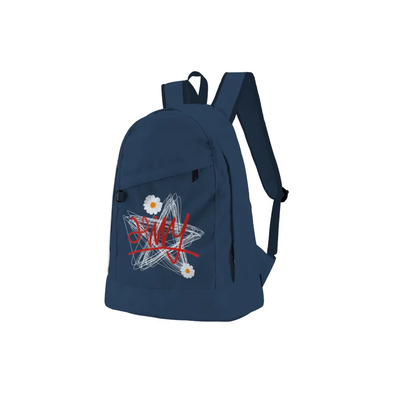 HINY Polyester Backpack Unisex White-43