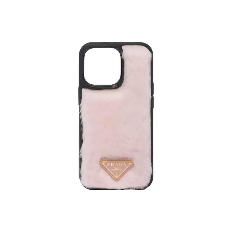 PRADA Shearling IPhone 13 Pro Case Bag Accessory Women's Orchid Pink-0