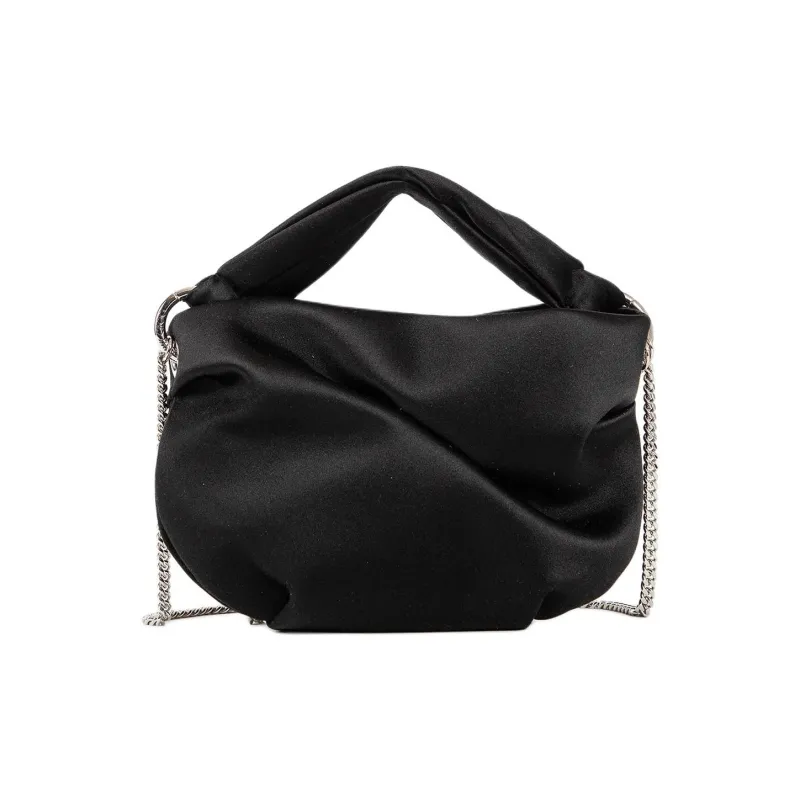 Jimmy Choo Bonny Satin Twist Detailed Chained Tote Bag-0