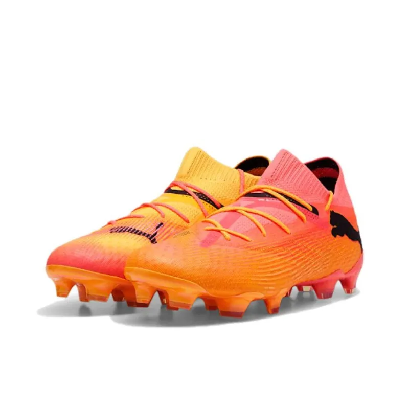 PUMA FUTURE 7 ULTIMATE Anti Slip Wear Resistant Soccer Shoes Unisex Orange Yellow-2