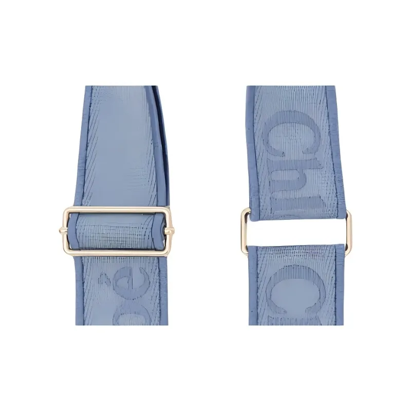 Chloe Canvas Blended With Polyester Bag Straps Women's Washed Blue-3