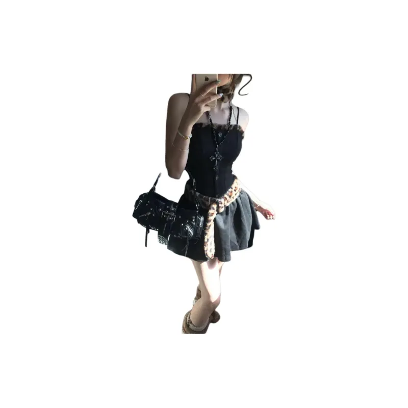 Worm's Home PU Shoulder Bag Women's Black-4