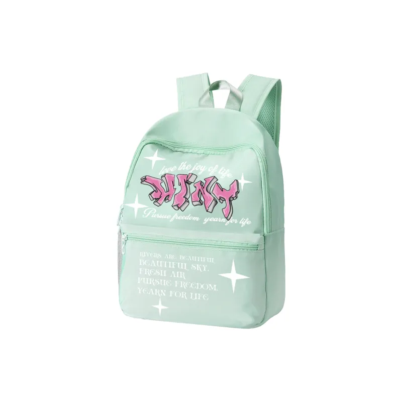 HINY Polyester Mini Backpack Unisex Mint Mambo Color-1