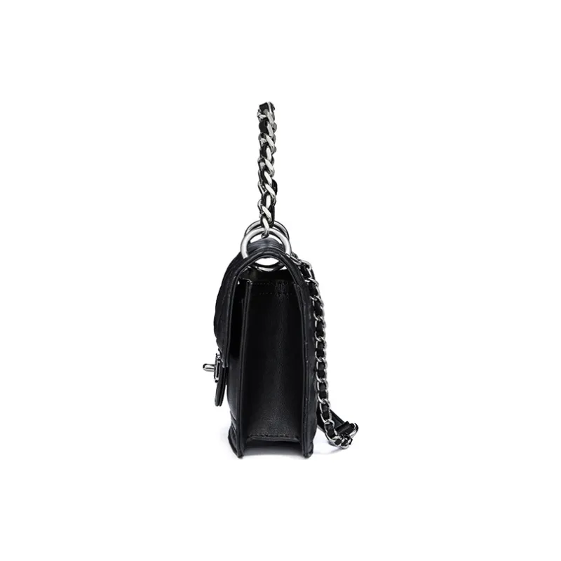 RED DRAGONFLY The First Layer Of Calfskin Premium Shoulder Bag, Crossbody Bag, Handbag Medium Size Unisex Ecru Black-10