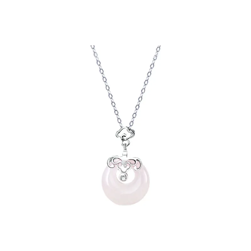 Royal Heaven's Choice Hetian Jade Necklaces Pale Greenish White Jade Unisex-0
