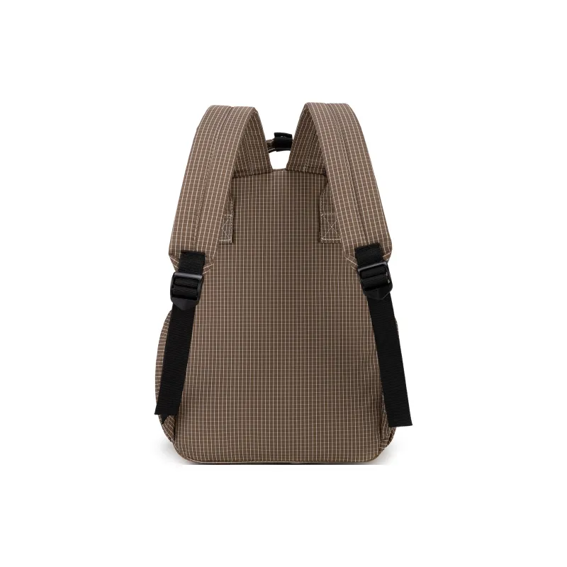 TAKI Nylon Campus Student Backpack Regular Unisex Ecru/Black/Green/Khaki/Coffee-10