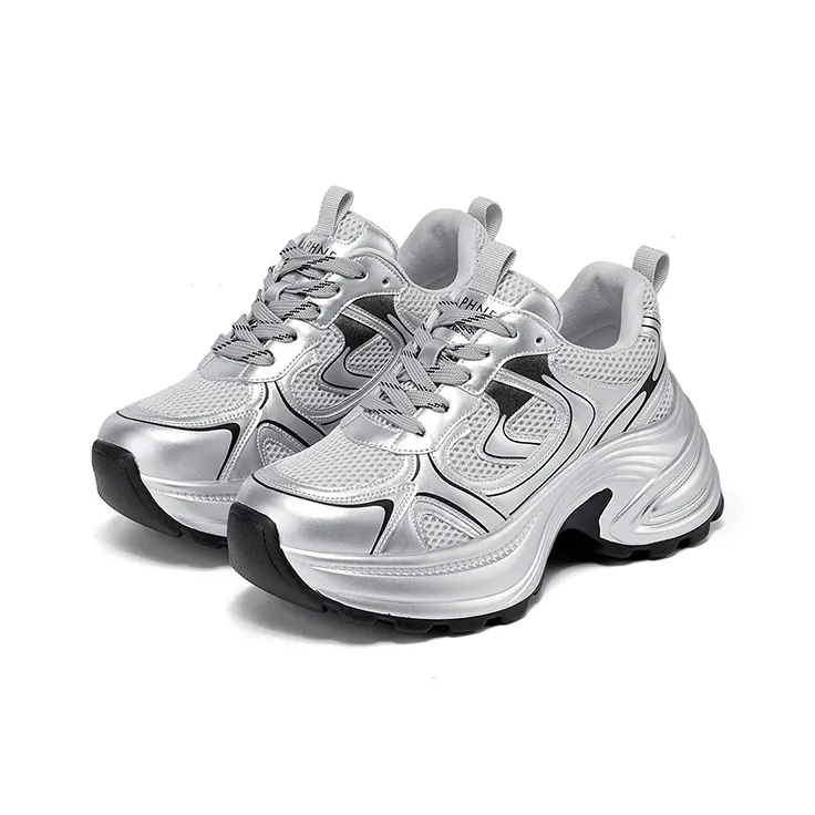 DAPHNE Abrasion Resistant Slip Resistant Low Top Chunky Sneakers Women's-2
