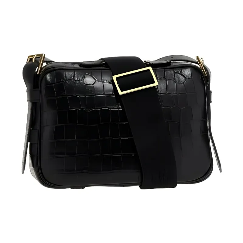 TOM FORD Calfskin Shoulder Bag Crossbody Bag Men's Black-1