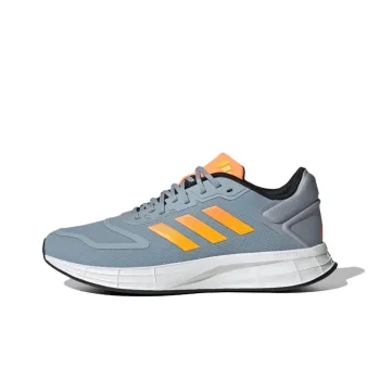 Adidas Duramo 10 Abrasion Resistant Low Top Running Shoes Men's Gray Orange