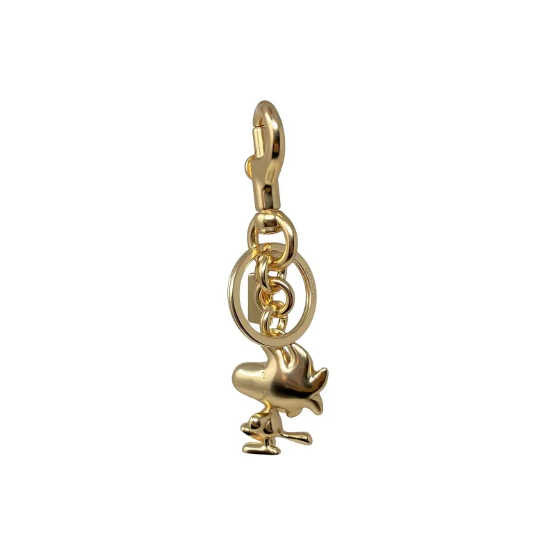 COACH X Snoopy Peanuts Bag Charm Snoopy Collaboration Metal Bag Pendant Women's Gold-1