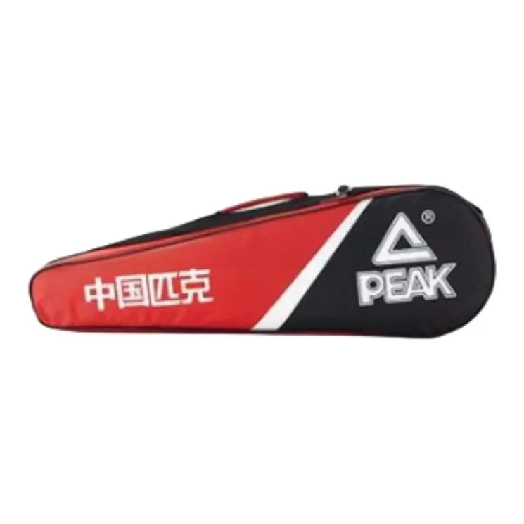 PEAK Fabric Badminton One Shoulder Backpack Tennis Racket Gym Bag Regular Unisex Red-4