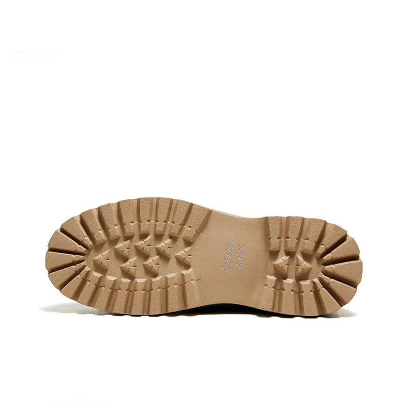 CAMEL Men's Casual Shoes Men Low Top Black, Earth Yellow-9