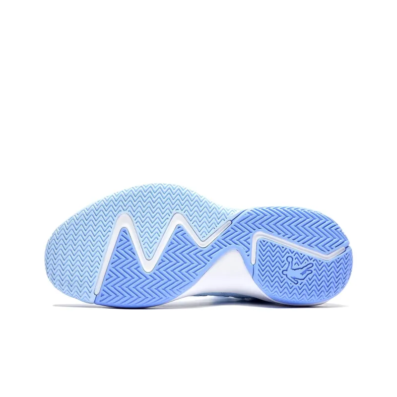QIAODAN Broken Shadow 1.0 Basketball Shoes Men Mid Top Glacier Blue Rhythmic Blue-4