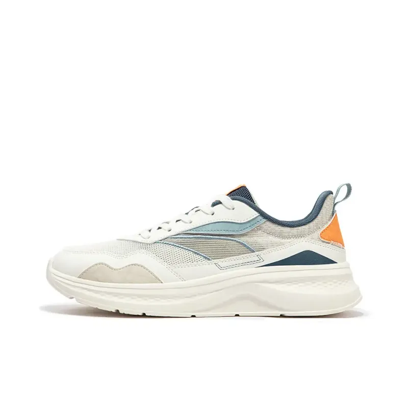 361° Lightweight Comfort Series Lightweight Comfort Durable Breathable Low Top Casual Shoes Men's White Blue-0