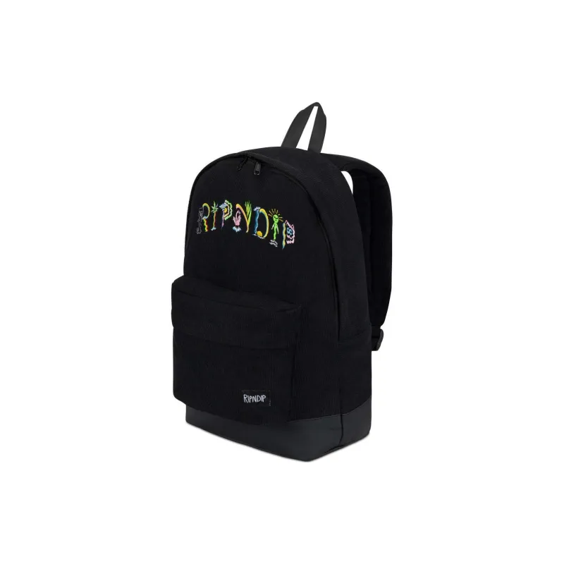 RIPNDIP Corduroy Backpack Regular Unisex Black-1