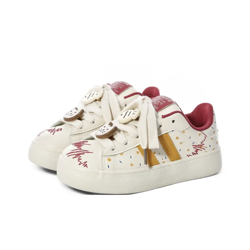 Lovely You Wear resistant And Lightweight Low Top Skateboard Shoes Women's Red Yellow-31