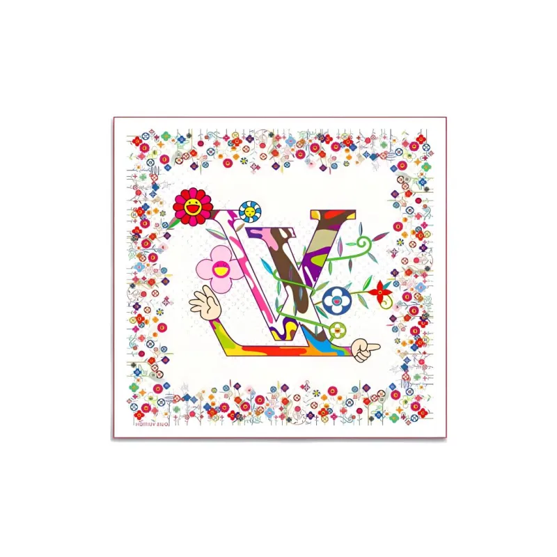 LOUIS VUITTON X Takashi Murakami Monogram Superflat Shawl-1