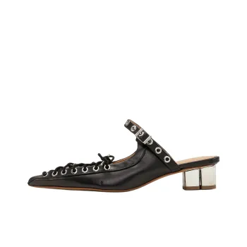 GANNI Wrap toe Slippers Women's Black